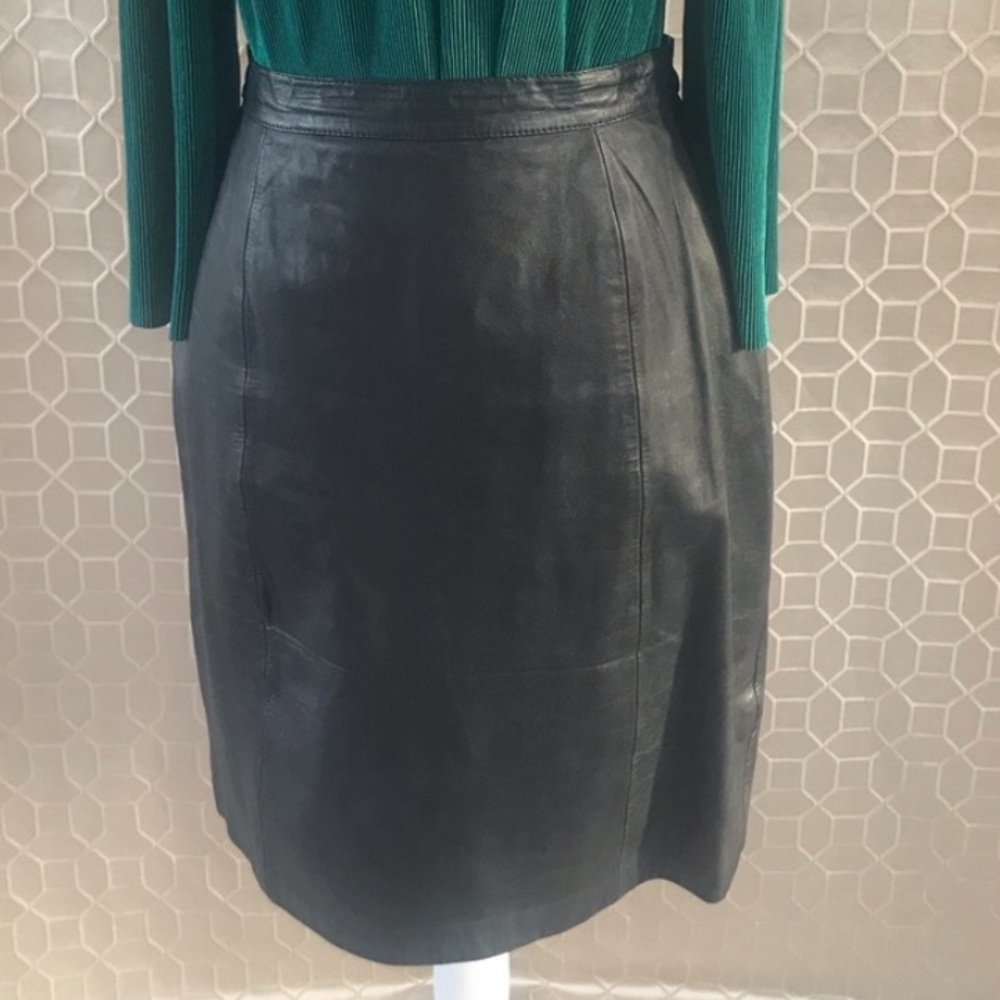 VTG Compagnie Internationale Genuine Leather Skirt